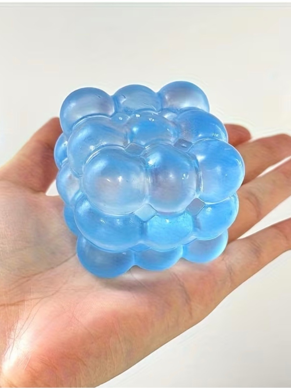 Blue Bubble Cube Stress Squeeze Toy